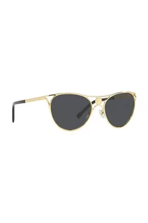 Okulary przeciwsłoneczne - Versace okulary przeciwsłoneczne damskie kolor złoty - grafika 1