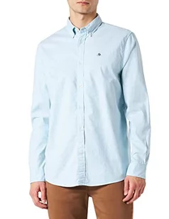 Scotch & Soda Męska koszulka Seasonal Essentials-Organic Cotton Oxford, zielony/biały pasek 6063, XL - Paski - miniaturka - grafika 1