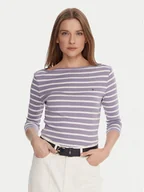 Bluzki damskie - Tommy Hilfiger Bluzka WW0WW40589 Fioletowy Regular Fit - miniaturka - grafika 1