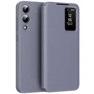 Etui i futerały do telefonów - Etui ochronne Galaxy S25 Edge ze zintegrowanym gniazdem na karty i okienkiem Smart View Zielone skórzane etui na telefon Wielobarwny Lavender Grey - miniaturka - grafika 1