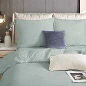 Pościel - Szałwia Pościel Jednobarwna Satyna Bawełniana 140x200 - miniaturka - grafika 1