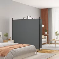 Parawany - Lumarko Parawan 2-panelowy, antracytowy, 348 x 180 cm, tkanina! - miniaturka - grafika 1