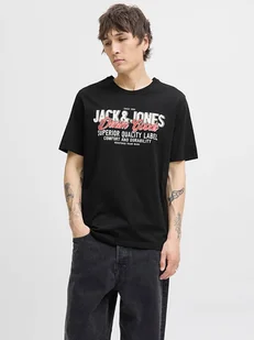 Jack & Jones Koszulka "Jjelogo" w kolorze czarnym - Koszulki męskie - miniaturka - grafika 1