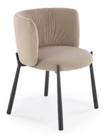 Krzesła - Krzesło tapicerowane K531 velvet beżowy - miniaturka - grafika 1