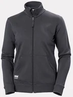 Bluzy damskie - Helly Hansen Women's sweatshirt W Classic Zip Sweatshirt, dark gray M - miniaturka - grafika 1