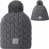Czapki dla dzieci - Czapka dziecięca Reima Nyksund wełniana, zimowa r. 52 cm grey, szara - miniaturka - grafika 1