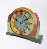 Zegary - Zegarek drewniany kominkowy w stylu vintage - miniaturka - grafika 1