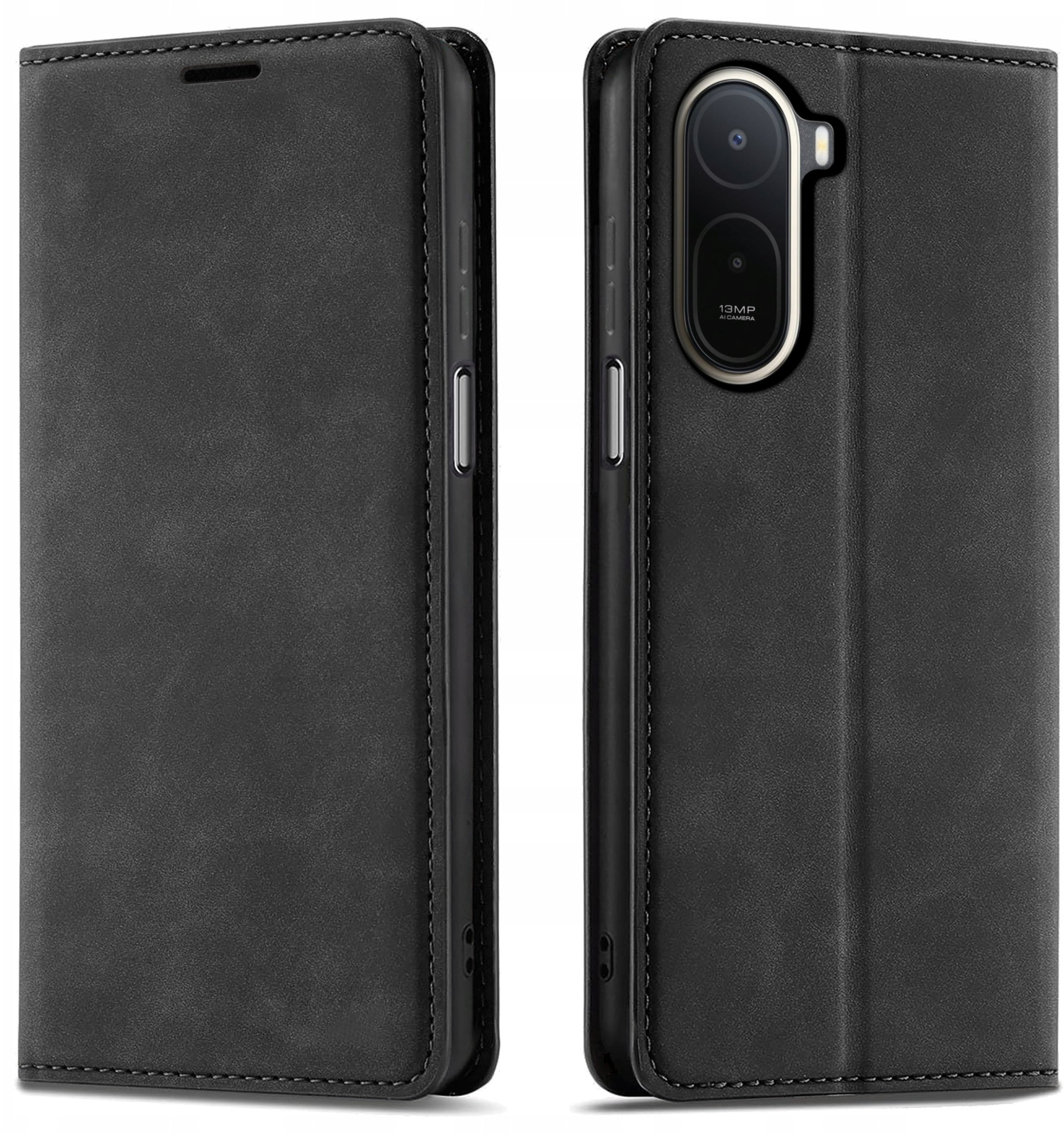 krainaGSM Etui Z Klapką Do Xiaomi Redmi A7 Pro Zamykane Magnetyczne Skórzane + Szkło