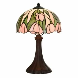 Lampa Stołowa Tiffany Witrażowa 3A Clayre & Eef - Lampy stojące - miniaturka - grafika 1