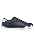Trampki męskie - Geox Skórzane sneakersy w kolorze granatowym - miniaturka - grafika 1