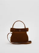 Torebki damskie - Reserved - Torebka z imitacji zamszu - brązowy - miniaturka - grafika 1