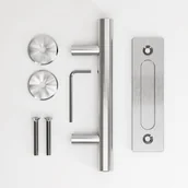 Zawiasy, okucia i inne akcesoria - Klamka do drzwi stodołowych ze stali nierdzewnej, klamka do drzwi przesuwnych, 30 cm klamka do drzwi przesuwnych ze stali nierdzewnej - miniaturka - grafika 1