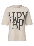 Koszulki i topy damskie - Franco Callegari - T-shirt damski, beżowy|szary - miniaturka - grafika 1