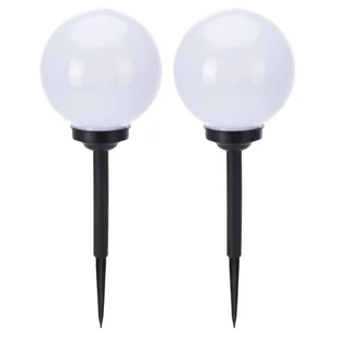 ProGarden Koopman Solarne lampki ogrodowe LED Ball, 2 szt., 20 cm, białe DT3000050 - Lampy ogrodowe - miniaturka - grafika 1