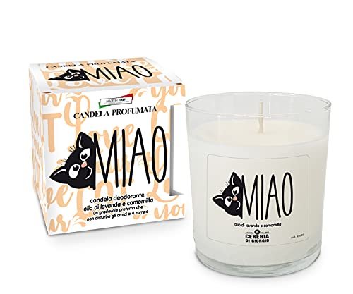 Cereria di Giorgio Świeca zapachowa w szklance Miao, wosk, biały, 8,5x8,5x9