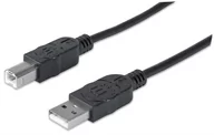 Kontrolery - Manhattan Kabel Usb Usb 2.0 A-b M/M, 1,8M, Czarny - miniaturka - grafika 1