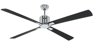 Energooszczędny wentylator sufitowy z pilotem Eco Neo III WiFi 152 cm błyszczące chromowane łopatki czarny / teak - Wentylatory sufitowe - miniaturka - grafika 1
