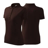 Koszulki i topy damskie - Koszulka kawowa polo z logo na sercu damska z nadrukiem logo firmy 200g 210 kolor 27 koszulka polo - miniaturka - grafika 1