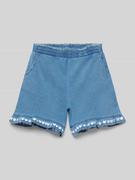 Spodnie i spodenki dla dziewczynek - Szorty jeansowe z elastycznym pasem - miniaturka - grafika 1