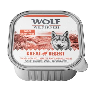Wolf of Wilderness of Wilderness Adult 6 x 300 g Great Desert indyk - Mokra karma dla psów - miniaturka - grafika 2