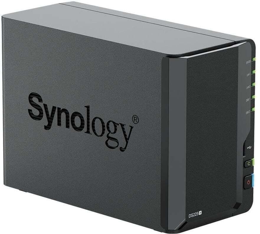 Synology DS225+ /12T 2-zatokowy serwer NAS w zestawie z dyskami o łącznej pojemności 12TB, Tower