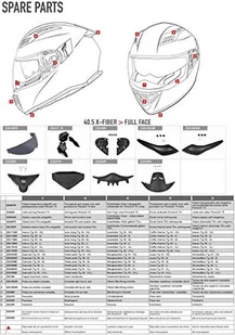 Givi Wyściółka policzkowa do kasków integralnych HPS 40.5 X-Fiber, czarna, rozmiar 40 - Kaski motocyklowe - miniaturka - grafika 1