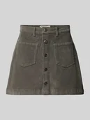 Spódnice - Spódnica mini sztruksowa z mieszanki bawełny model ‘AMAZING GLOBAL’ - miniaturka - grafika 1