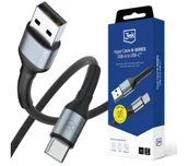 Kable USB - 3mk Hyper Cable N-SERIES USB-A do USB-C 1m 9V/2A 18W QC 3.0 Czarny - miniaturka - grafika 1