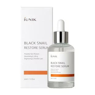 iUNIK IUNIK Black Snail Restore Serum Ujędrniająco-regenerujące serum do twarzy na bazie śluzu ze ślimaka 50ml - Serum do twarzy - miniaturka - grafika 1