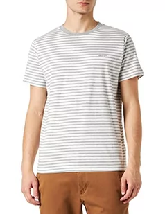 GANT Męski T-shirt w paski, szary melanż, standardowy, szary melanż, XL - Koszulki męskie - miniaturka - grafika 1