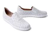Półbuty damskie - CAPRICE 24662-42 179 M2466242 white reptile, półbuty letnie damskie - Caprice - miniaturka - grafika 1