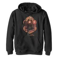 Bluzy dla chłopców - Marvel Chłopięca bluza z kapturem Doctor Strange w wielorakich zmysłach Wanda Mandala, czarna, M, czarny, M - miniaturka - grafika 1