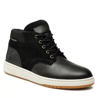 Botki męskie - Trzewiki POLO RALPH LAUREN - Sneaker Boot 809855863002 Black - grafika 1