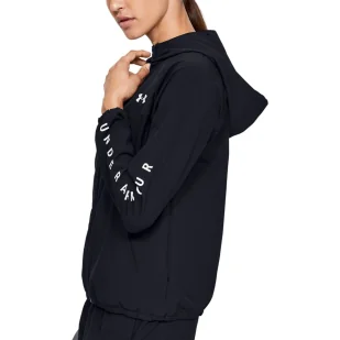 Kurtka damska Under Armour Woven Hooded Jacket - Kurtki i kamizelki sportowe damskie - miniaturka - grafika 4