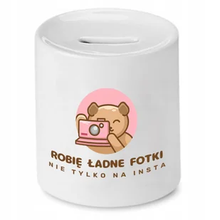 SKARBONKA DLA FOTOGRAFA ROBIĘ ŁADNE FOTKI PREZENT z Nadrukiem ze Zdjęciem - Skarbonki - miniaturka - grafika 1