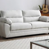 Sofy i kanapy - Kanapa 3-osobowa z beżową tapicerką - MANOA - miniaturka - grafika 1