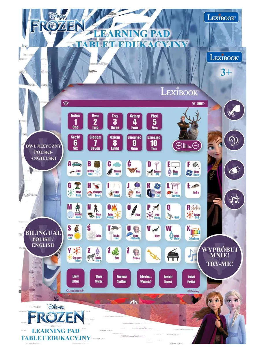 Lexibook, Dwujęzyczny Tablet Edukacyjny Frozen  Pl/En  Jcpad002Fzi17