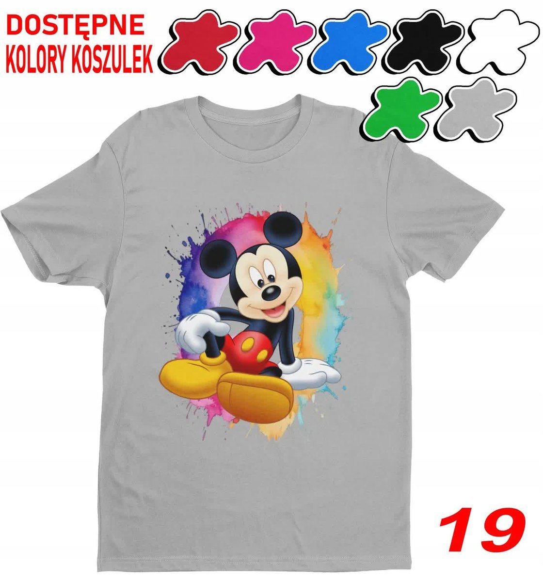 Dziecięca Koszulka Z Nadrukiem Duży Wybór Myszka Miki I Przyjaci -M 134-140
