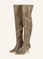 Kozaki damskie - Kurt Geiger Kozaki Mayfair Z Kamieniami Ozdobnymi gold - miniaturka - grafika 1