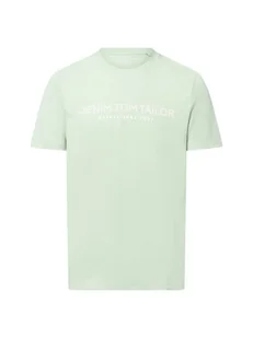 Tom Tailor Denim Koszulka męska Mężczyźni Bawełna zielony nadruk, S - Koszulki męskie - miniaturka - grafika 1
