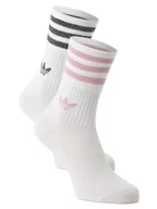 Skarpetki damskie - adidas Originals Skarpety pakowane po 2 szt. Kobiety Bawełna czarny|biały|wyrazisty róż jednolity, S - miniaturka - grafika 1