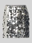 Spódnice - Spódnica mini z cekinowym obszyciem model ‘CHAYA’ - miniaturka - grafika 1