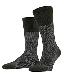 ESPRIT Męski Twill Boot zrównoważona bawełna biologiczna półwysoka z wzorem w paski 1 para skarpet, zielony (Olivine 7210), 39-42 - Skarpetki męskie - miniaturka - grafika 1