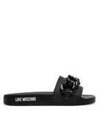 Klapki i japonki damskie - LOVE MOSCHINO Klapki JA28132G1MI17000 Czarny - miniaturka - grafika 1