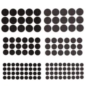 Prace ręczne dla dzieci - Rzep samoprzylepny kółka mix 69 szt. - czarny - miniaturka - grafika 1