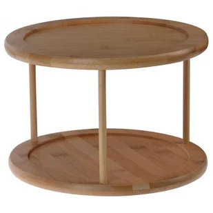 Patera obrotowa piętrowa bambus 25x18 cm - Tace i patery - miniaturka - grafika 1