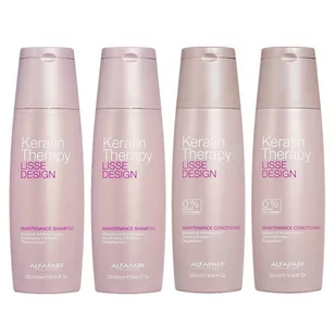 Alfaparf Keratin Therapy, Zestaw podtrzymujący efekt wygładzenia: szampon 2x250ml + odżywka 2x250ml - Zestawy kosmetyków damskich - miniaturka - grafika 1