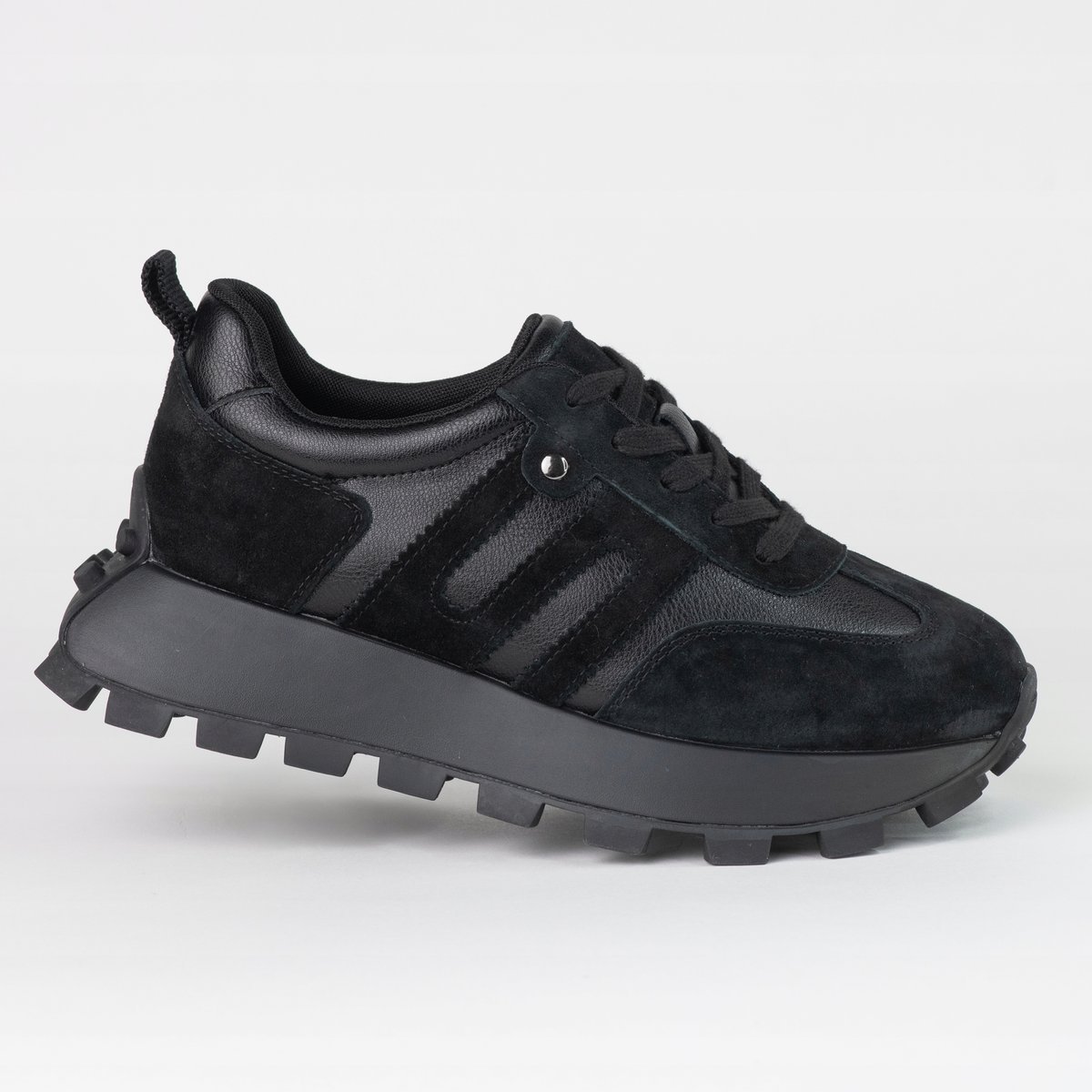 Obuwie sportowe damskie GOODIN GD-XF-207 czarny skóra naturalna zamsz 38