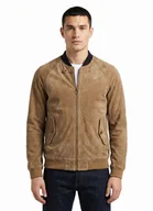 Kurtki męskie - Kurtka męska Faguo Hanau przejściowa skórzana beżowa-XS - miniaturka - grafika 1