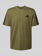 Koszulki męskie - T-shirt z wyhaftowanym logo i okrągłym dekoltem - miniaturka - grafika 1